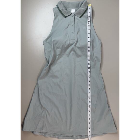 Lululemon Womens Lightweight Sleeveless Polo Tennis Dress 6 Jade Grey Eucalyptus - Picture 6 of 14